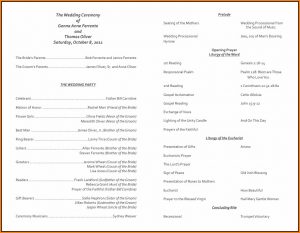 Catholic Wedding Program Template