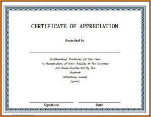 Certificate Of Appreciation Templates Free