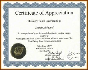 Certificate Of Recognition Template Sports