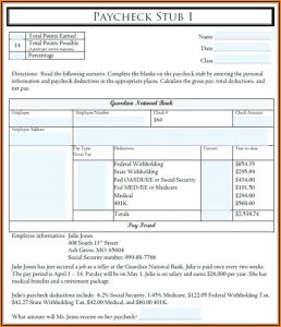 Check Stub Templates Pdf File Free