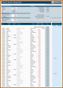Checkbook Register Template Excel