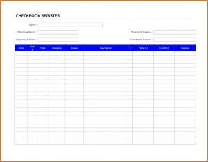 Checkbook Register Template For Mac