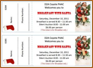 Christmas Event Ticket Template Free