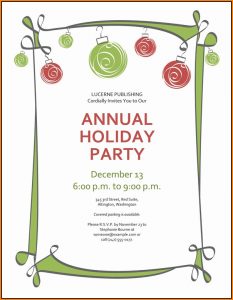 Christmas Invitation Templates Free Printable