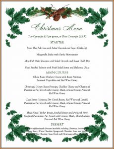 Christmas Menu Design Templates Free