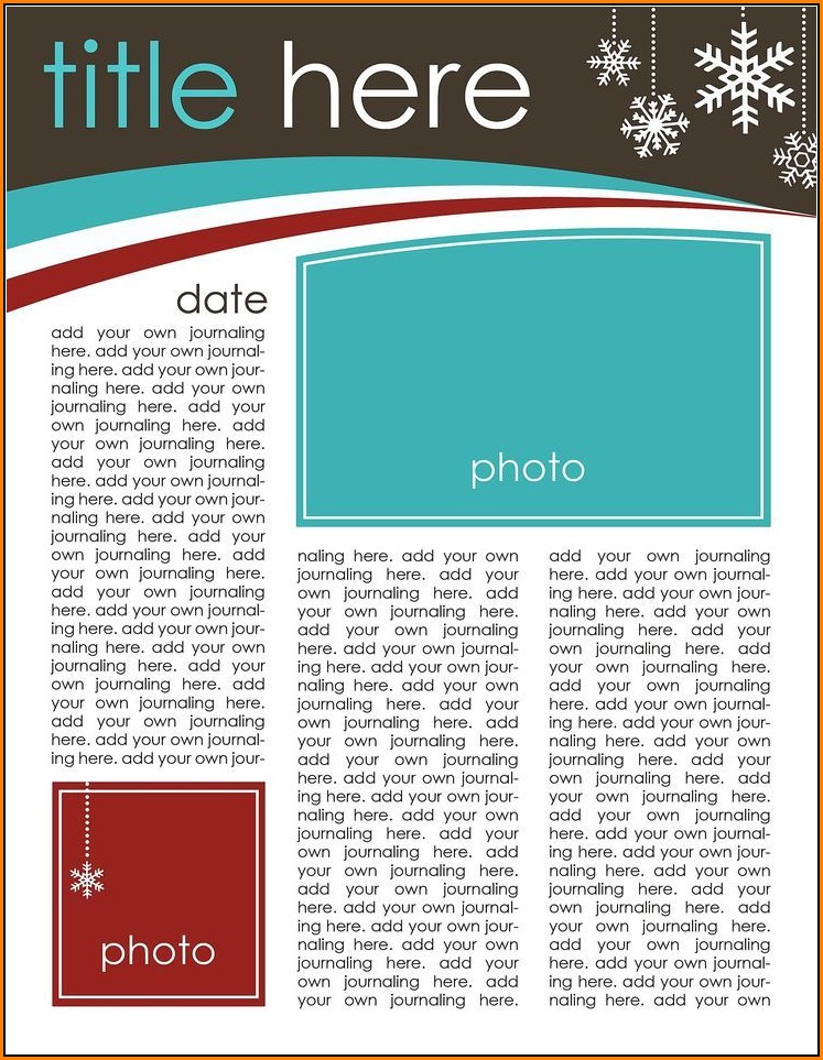 Christmas Newsletter Template Microsoft Word