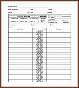 Circuit Breaker Panel Labels Template