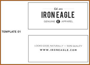 Clothing Hang Tag Template