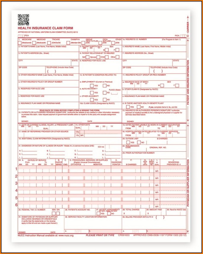 Cms 1500 Forms Staples