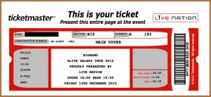 Concert Ticket Template Word