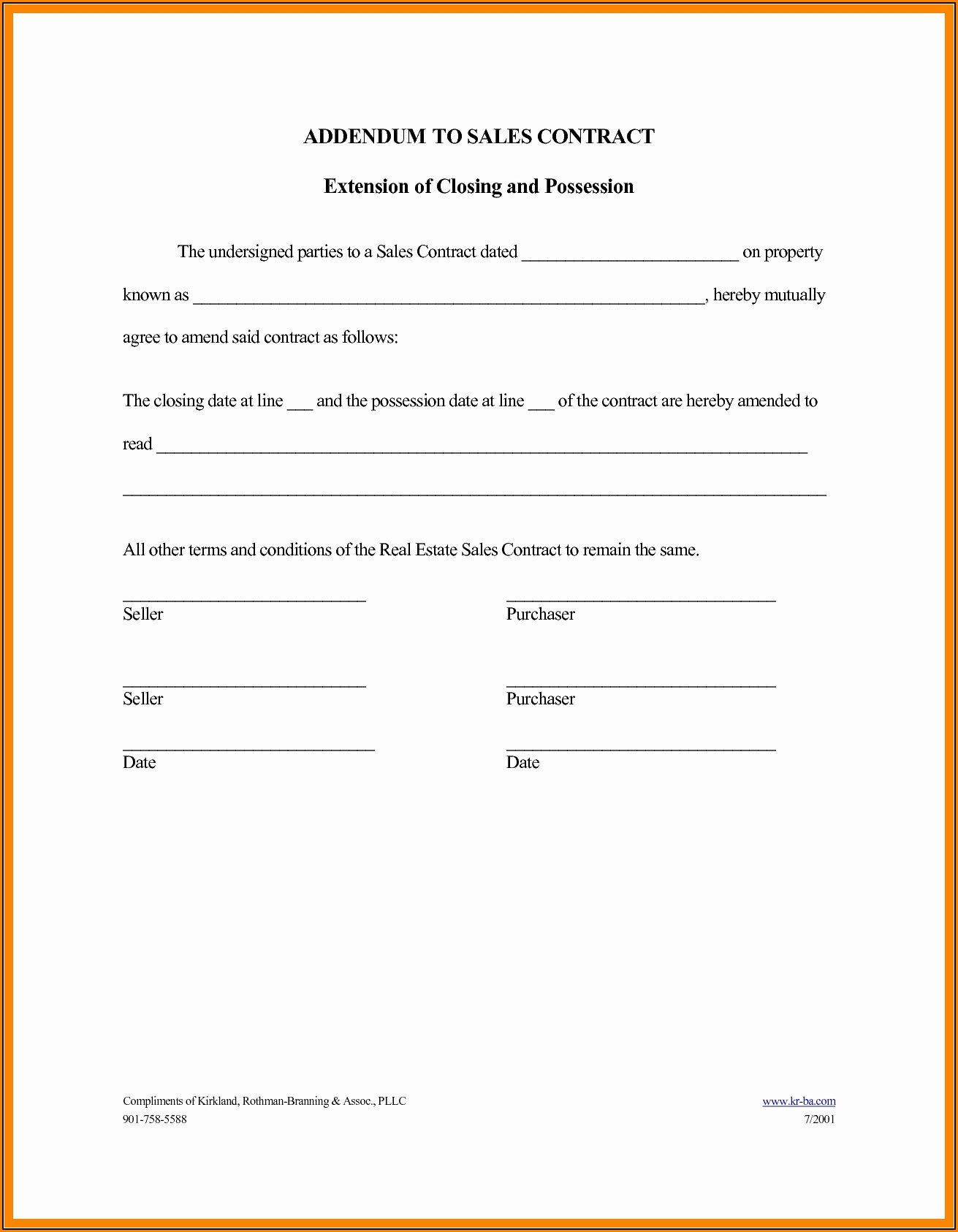 Construction Contract Addendum Template