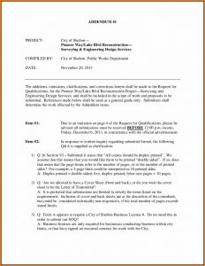 Contract Addendum Template Free