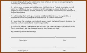 Contractor Release Of Liability Form Template