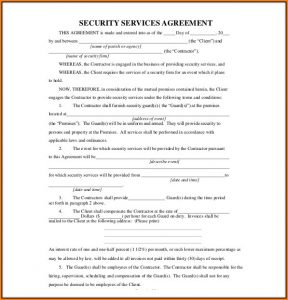 Contractor Service Agreement Template Free