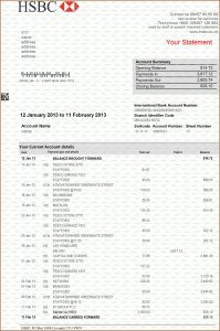 Create Fake Bank Statement Template Free