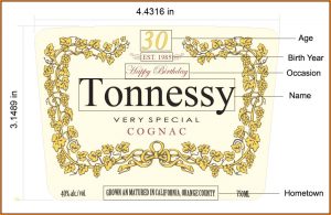 Custom Hennessy Label Template