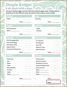 Dave Ramsey Free Printable Budget Forms