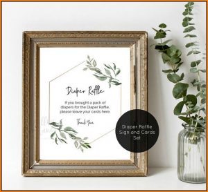 Diaper Raffle Sign Template