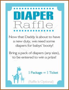 Diaper Raffle Wording Template