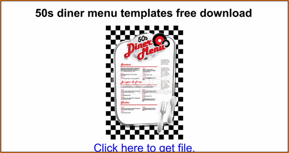 Diner Menu Templates Free Download