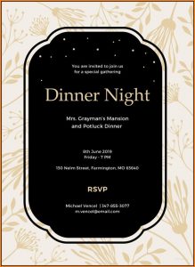 Dinner Invitation Template Ppt
