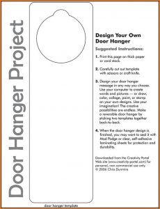Door Hanger Template For Word