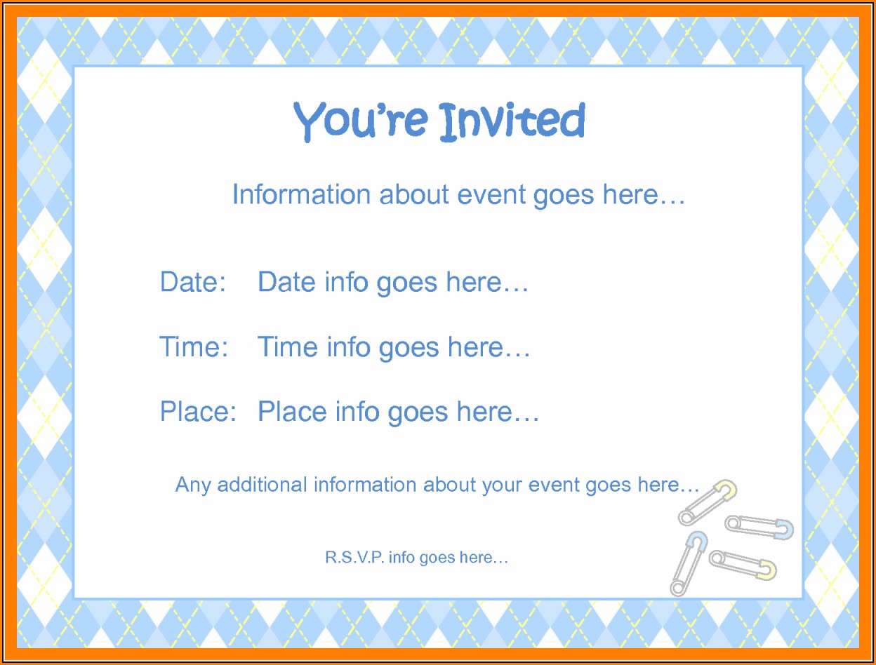 Downloadable Free Printable Baby Shower Invitations Templates For Boys