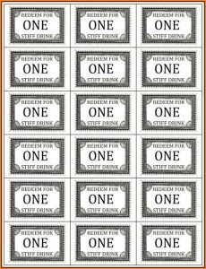 Drink Ticket Template