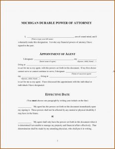 Durable Power Of Attorney Forms Michigan