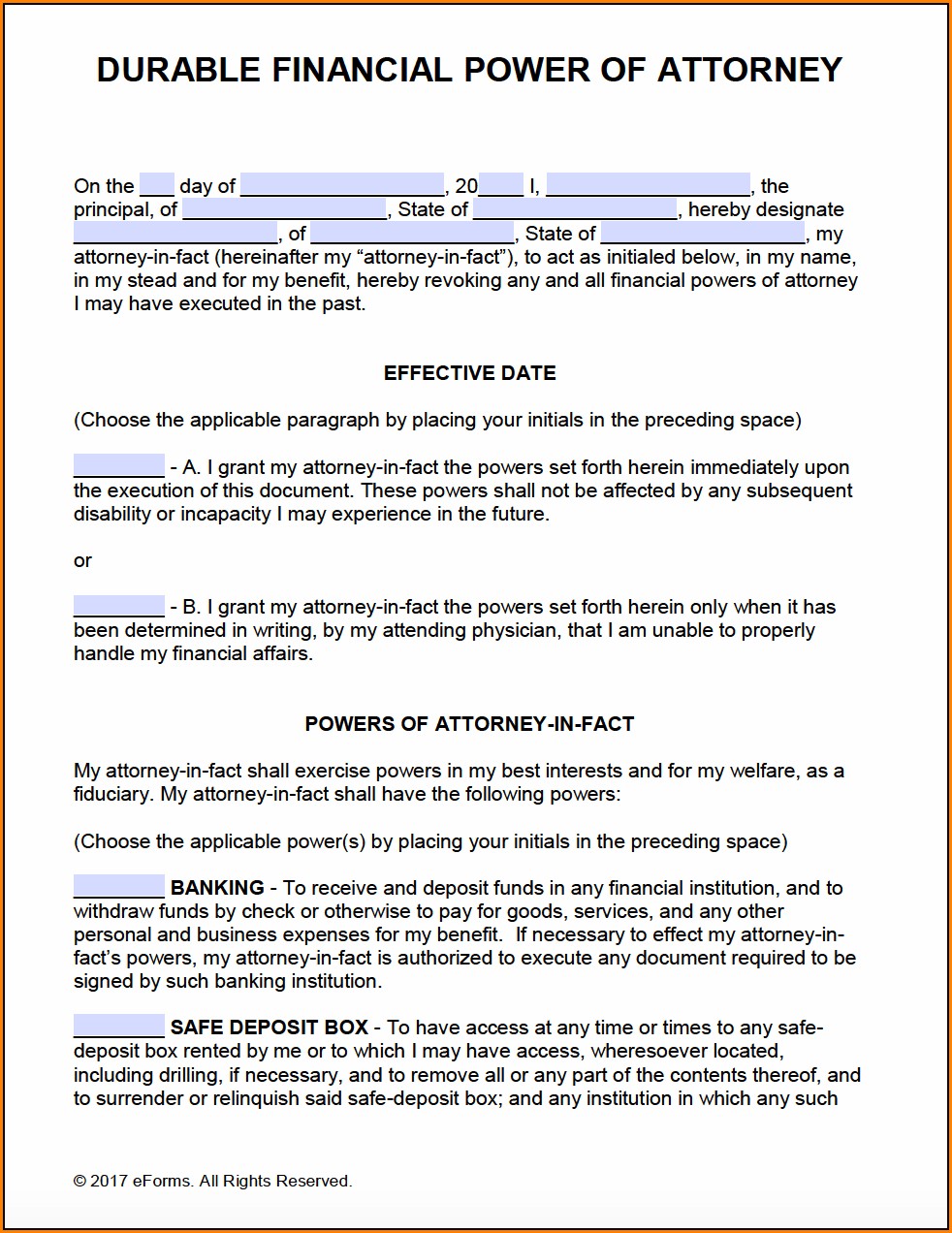 Durable Power Of Attorney Forms