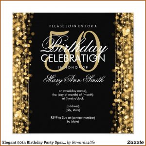Editable 50th Birthday Invitation Templates