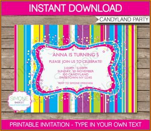 Editable Birthday Invitations Templates Free Princess