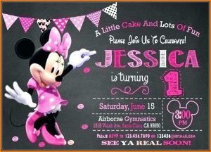 Editable Minnie Mouse Invitation Template