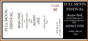 Editable Printable Ticket Template