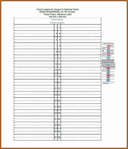 Electrical Panel Labels Template Excel