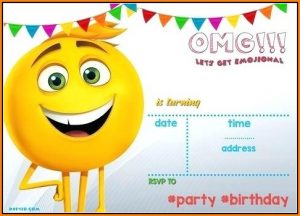 Emoji Birthday Party Invitation Template Free