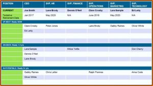 Employee Succession Plan Template