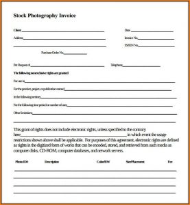 Event Photography Invoice Template