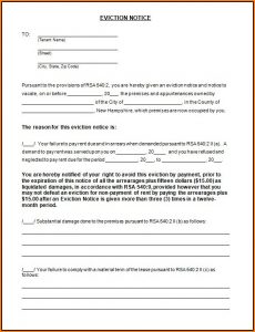 Eviction Letter Template South Africa