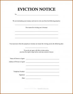 Eviction Notice Forms To Print Out