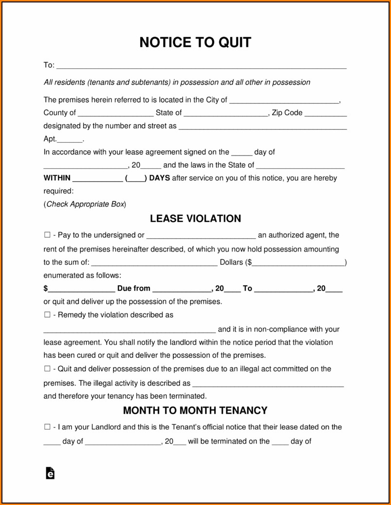 Eviction Notice Forms