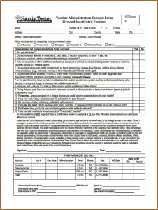 Flu Vaccine Consent Form Template Spanish