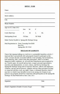 Free 5k Registration Form Template