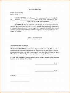 Free Blank Quit Claim Deed Form