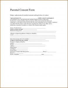 Free Child Travel Consent Form Template Uk