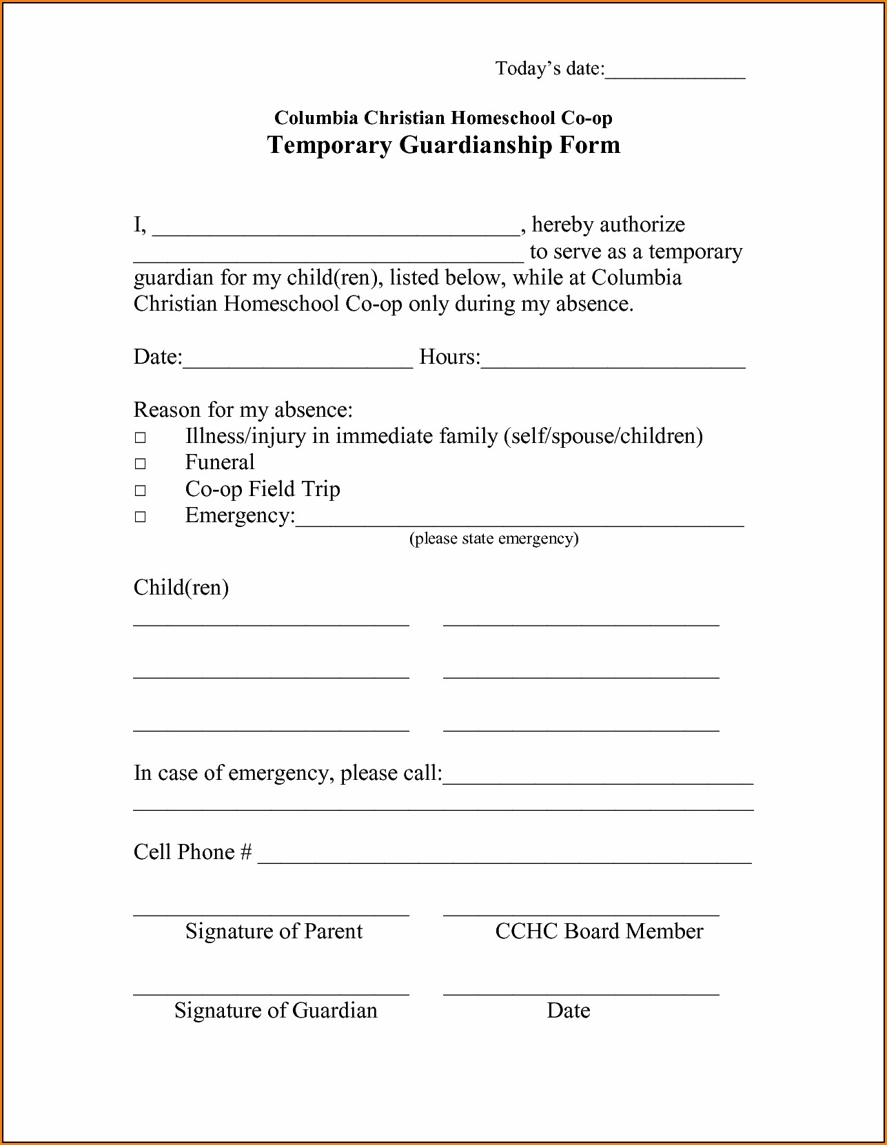Free Printable Guardianship Forms Texas