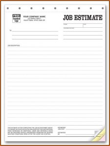 Free Printable Job Estimate Forms