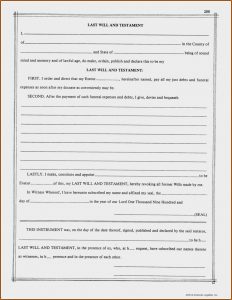 Free Printable Last Will And Testament Blank Forms