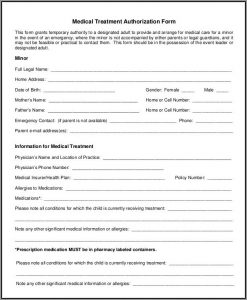 Free Printable Medical Release Form