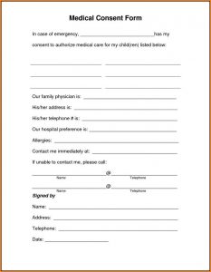 Free Printable Medical Release Form For Grandparents